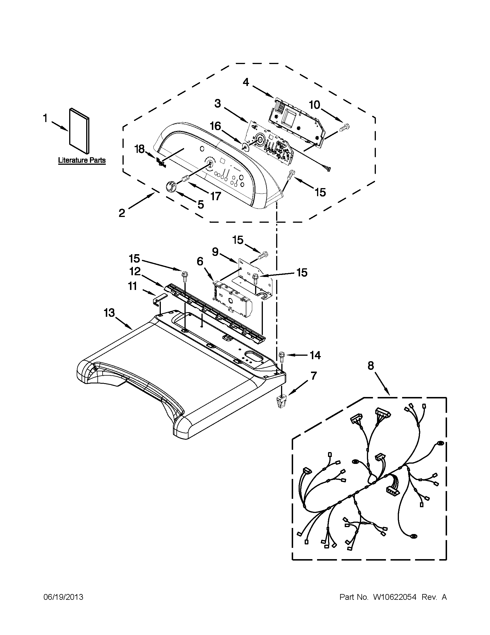 Top and console parts