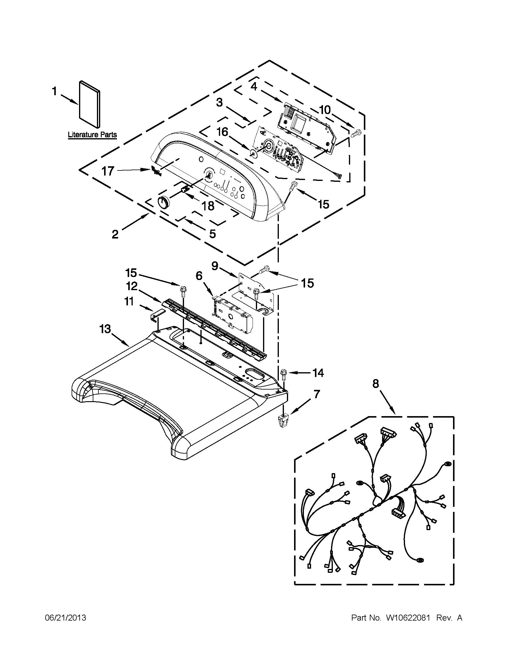 Top and console parts