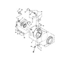Whirlpool WFW86HEBC1 tub and basket parts diagram