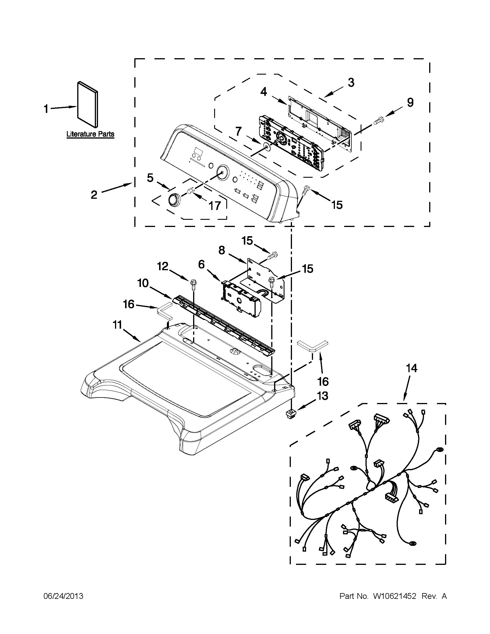 Top and console parts