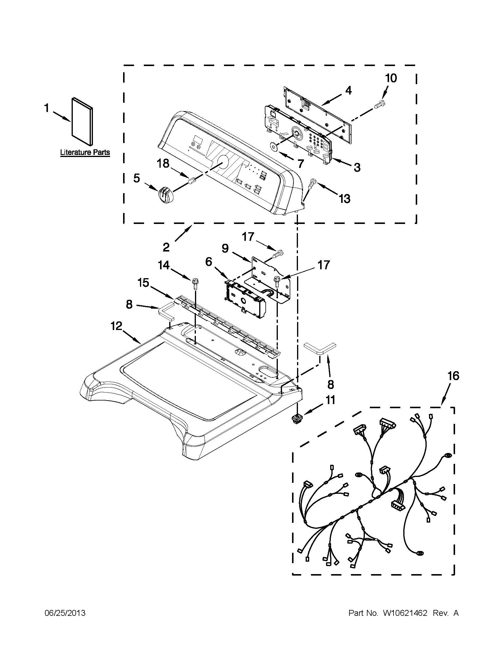 Top and console parts
