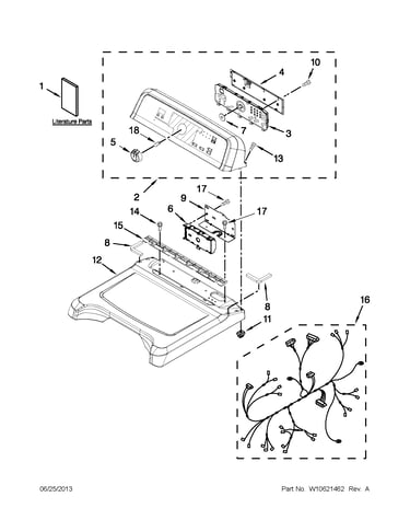 Top and console parts