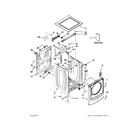 Maytag MHW4200BW1 top and cabinet parts diagram