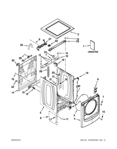 Top and cabinet parts