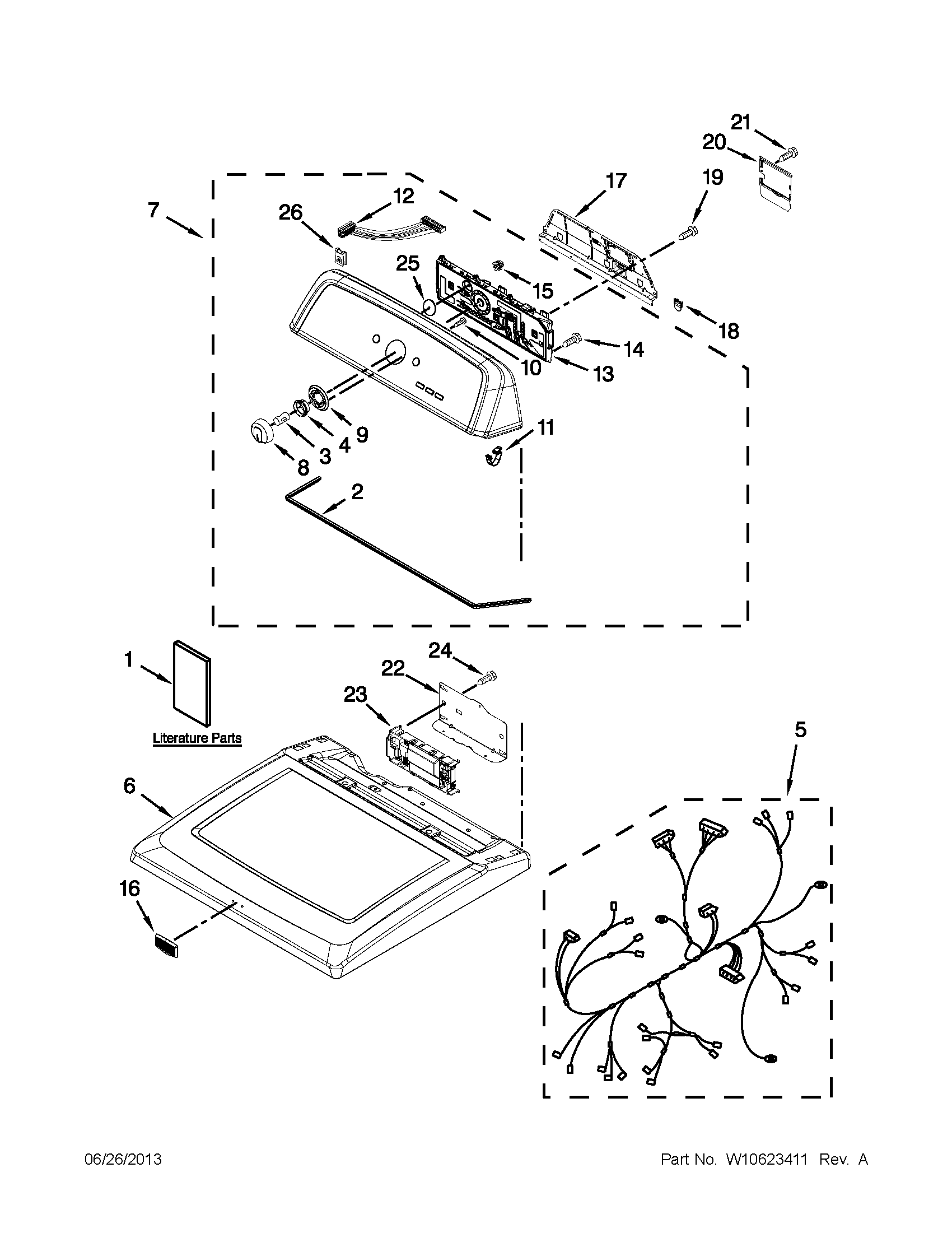 Top and console parts