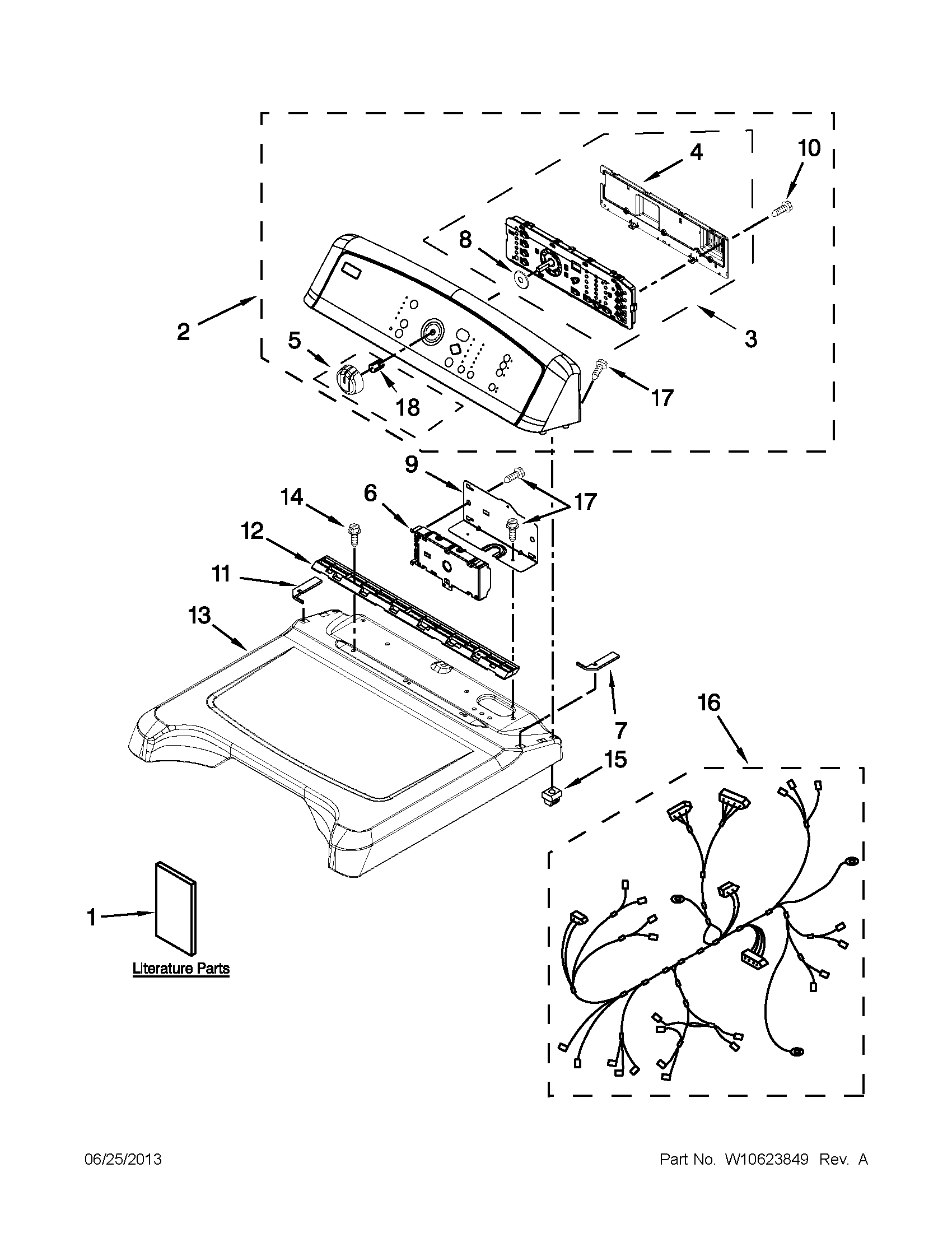 Top and console parts