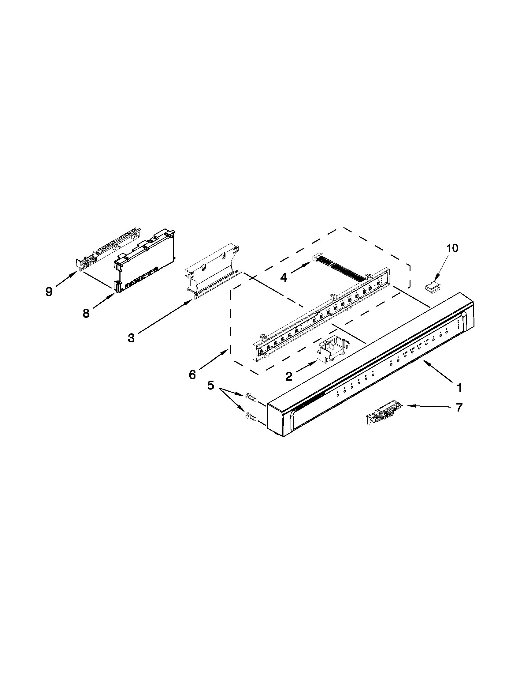 CONTROL PANEL AND LATCH PARTS