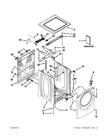 Top and cabinet parts