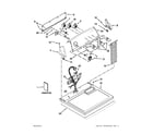 Whirlpool 7MWGD1705YM3 top and console parts diagram