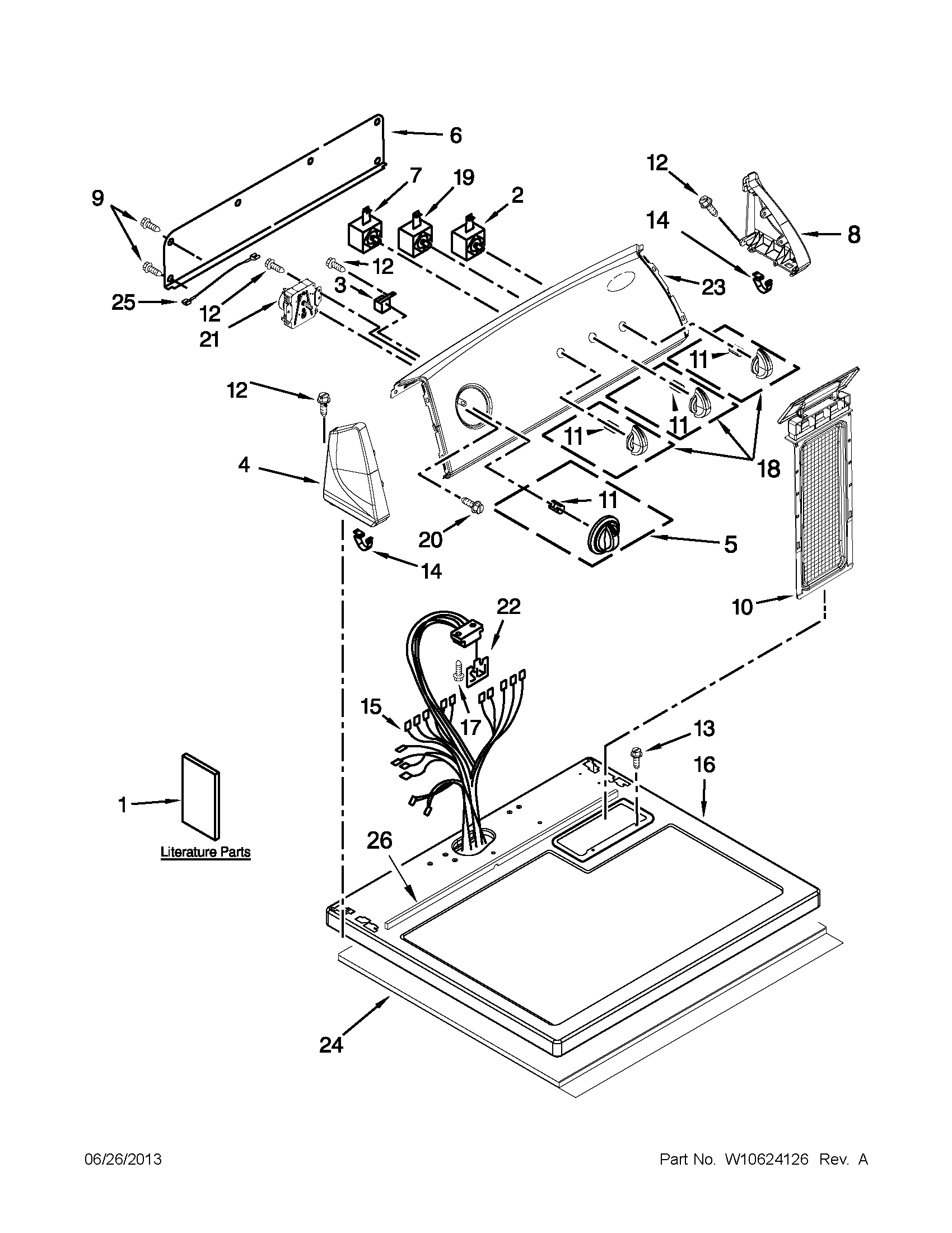 Top and console parts