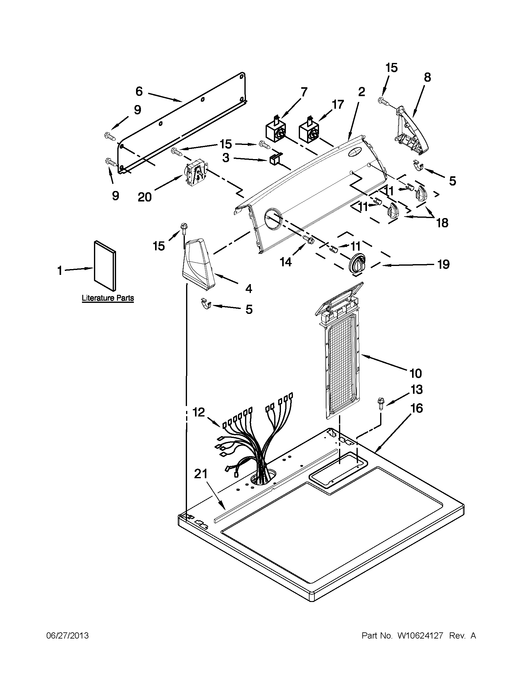 Top and console parts