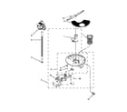 Whirlpool WDF530PSYW6 pump, washarm and motor parts diagram