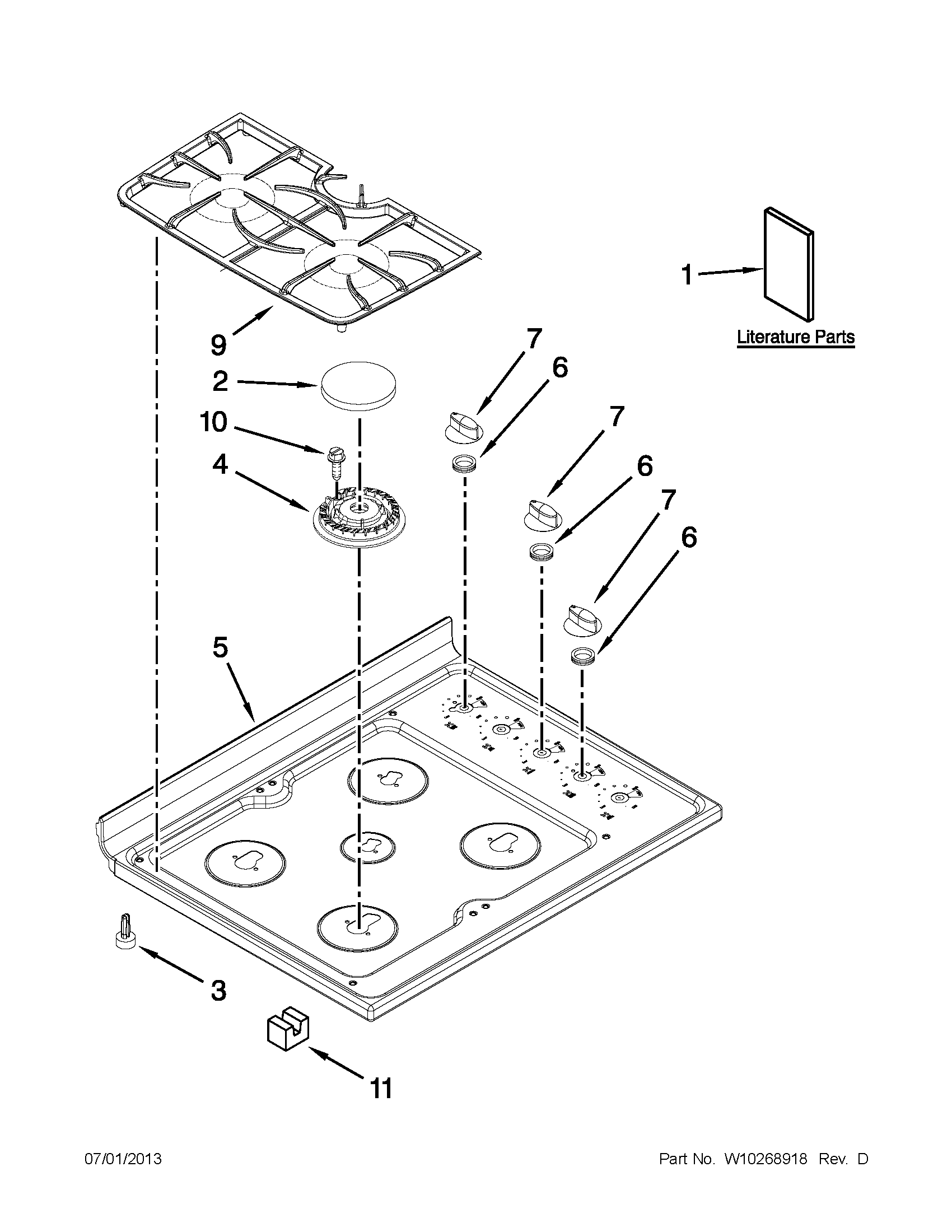 Cooktop parts