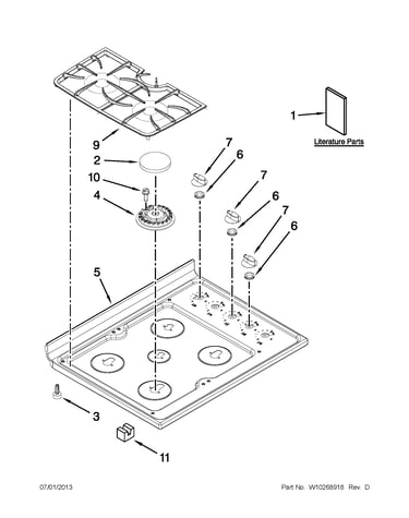 Cooktop parts