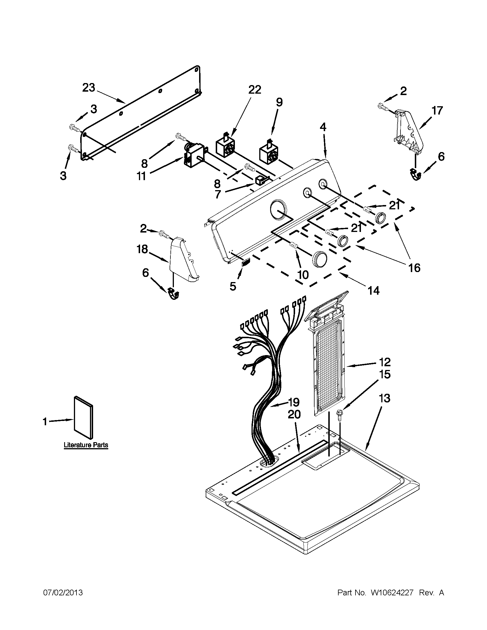 Top and console parts