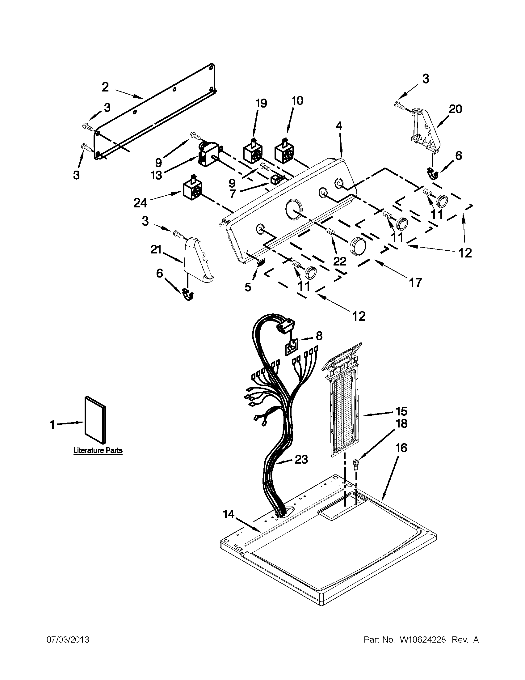 TOP AND CONSOLE PARTS