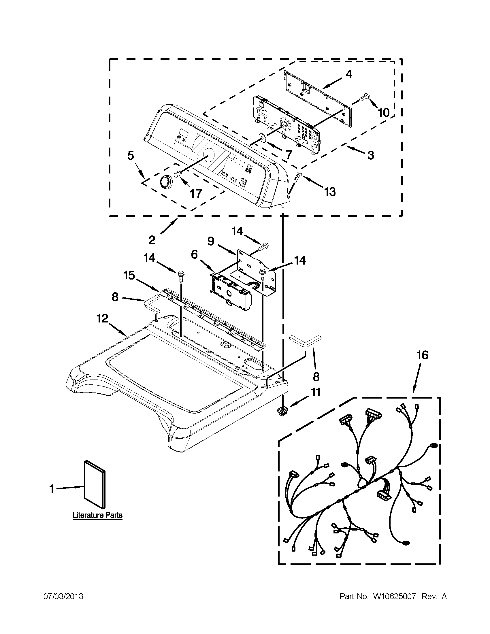 Top and console parts