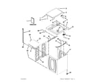 Maytag MVWC300BW0 top and cabinet parts diagram