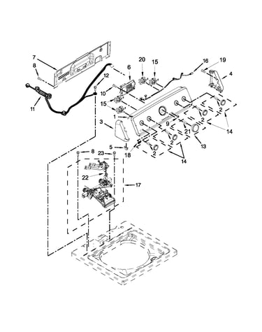 Controls and water inlet parts