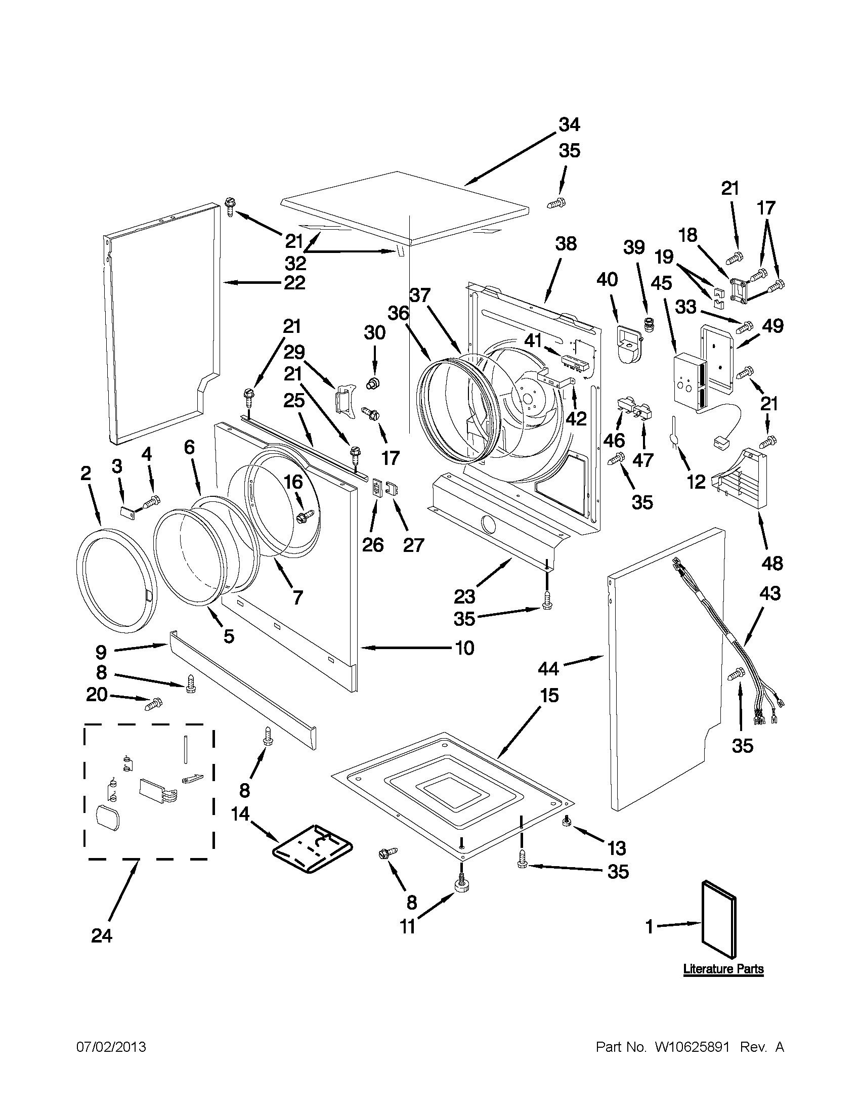 Cabinet and door parts