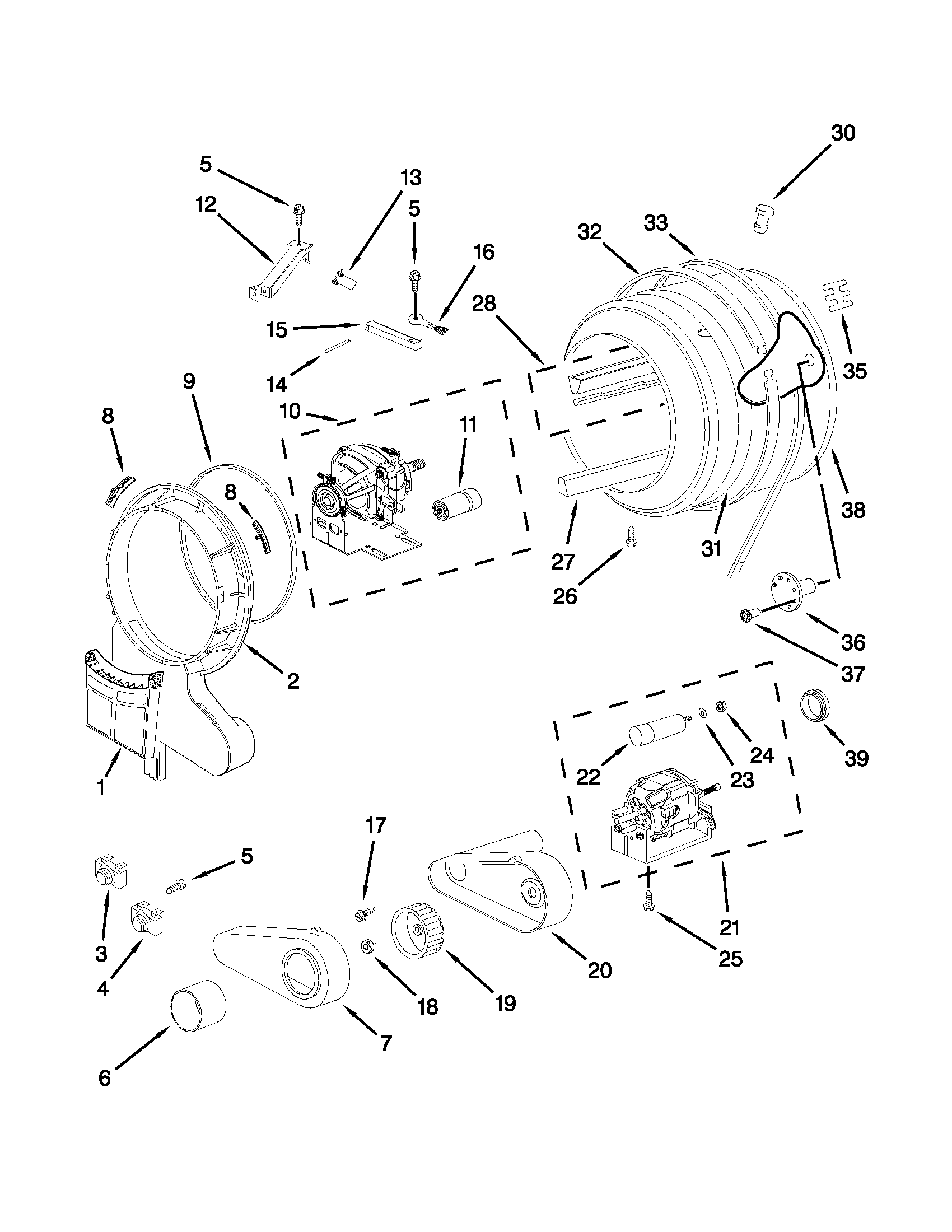 Drum and motor parts