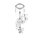 Whirlpool WTW5840BW0 gearcase, motor and pump parts diagram