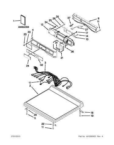 Top and console parts