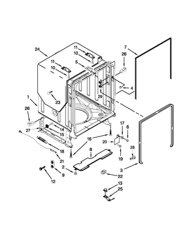 Tub and frame parts