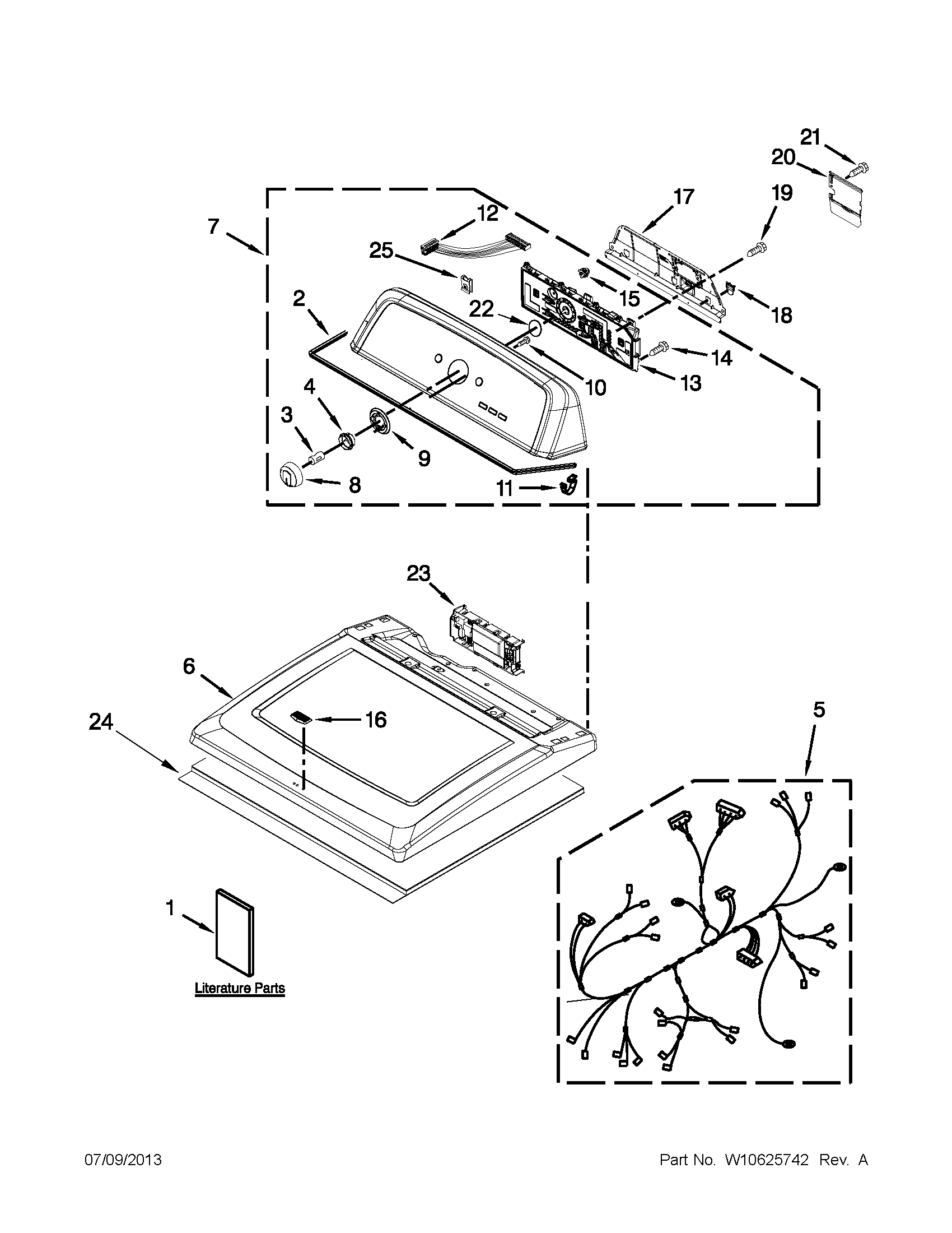 Top and console parts
