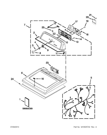 Top and console parts