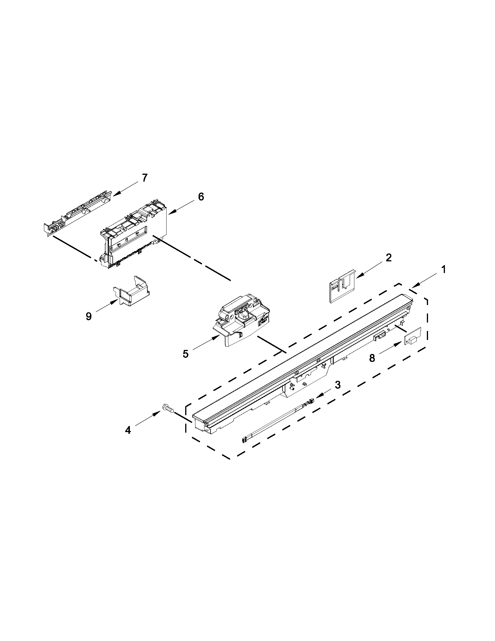 Control panel and latch parts