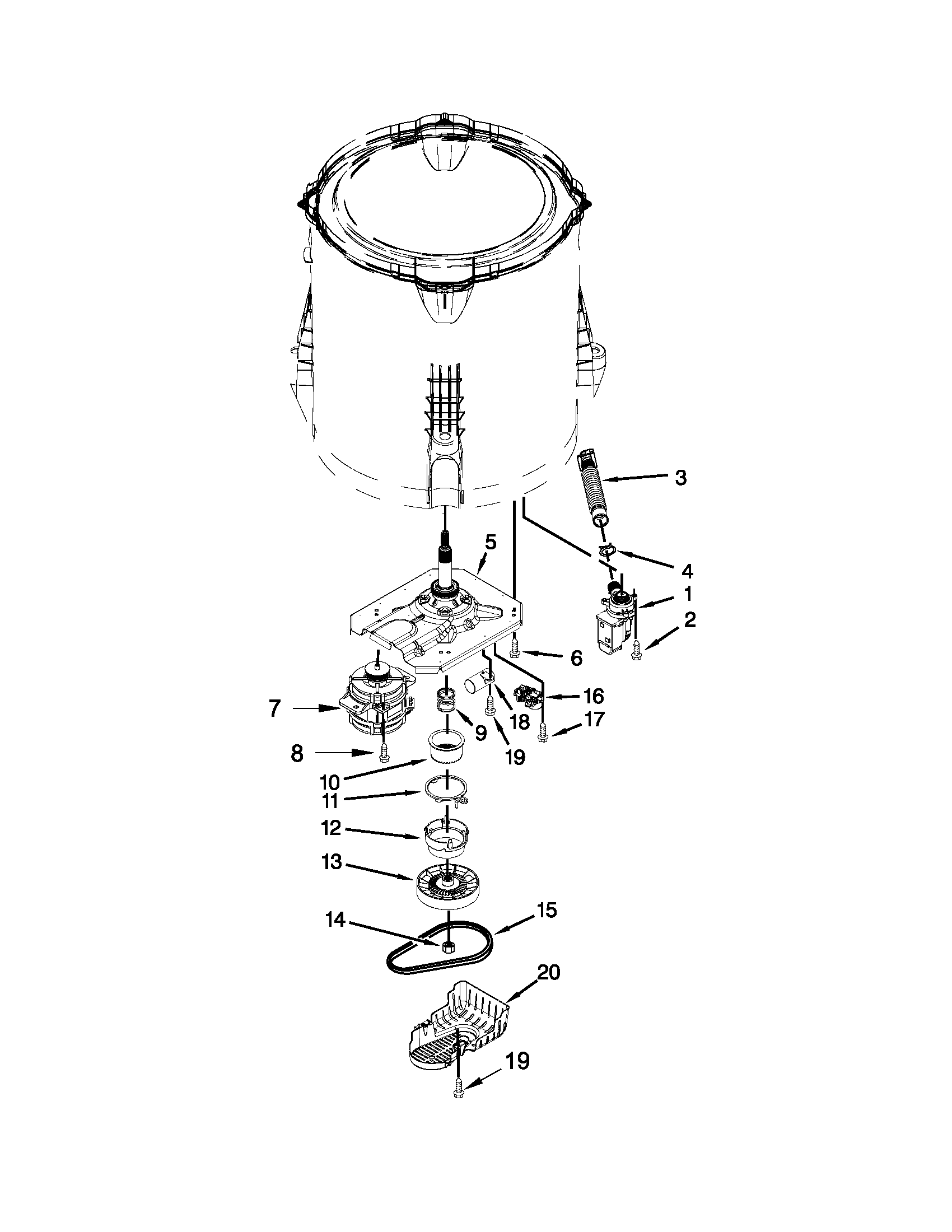 GEARCASE, MOTOR AND PUMP PARTS