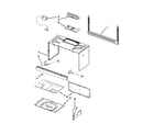 Whirlpool YWMH76718AB0 cabinet and installation parts diagram