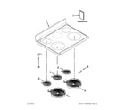 Whirlpool GGE388LXS04 cooktop parts diagram