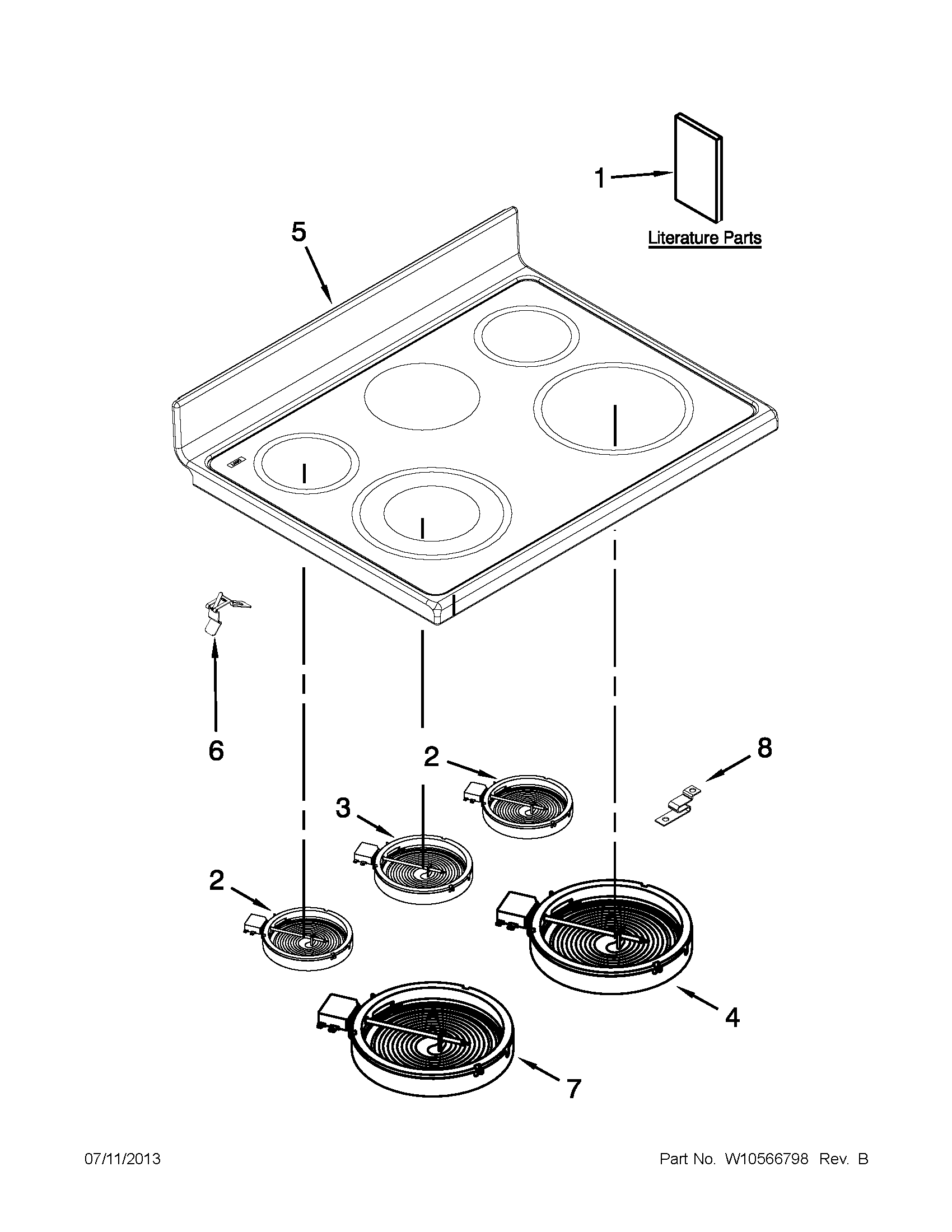 Cooktop parts