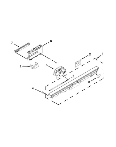 Control panel and latch parts