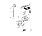 Whirlpool BLB14DRANA1 pump, washarm and motor parts diagram