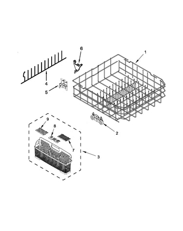 Lower rack parts