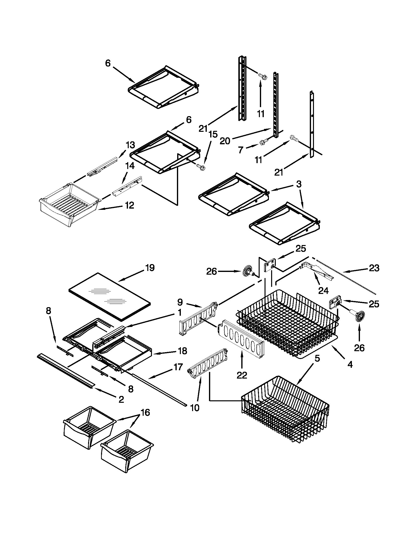 Shelf parts