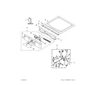 Whirlpool WGD9050XW3 top and console parts diagram