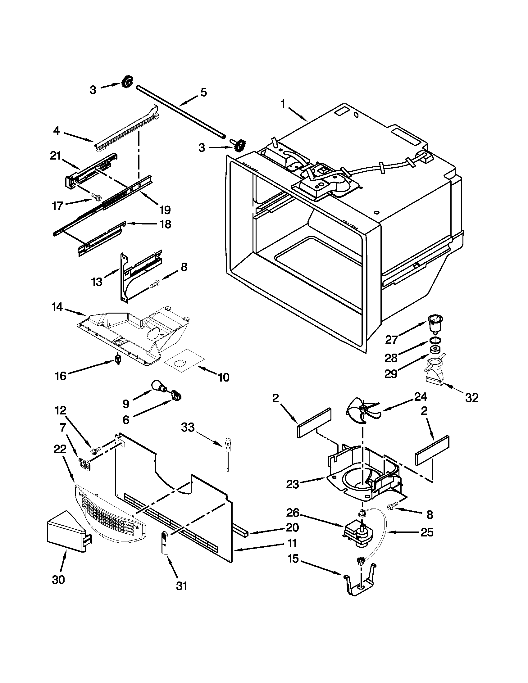 FREEZER LINER PARTS