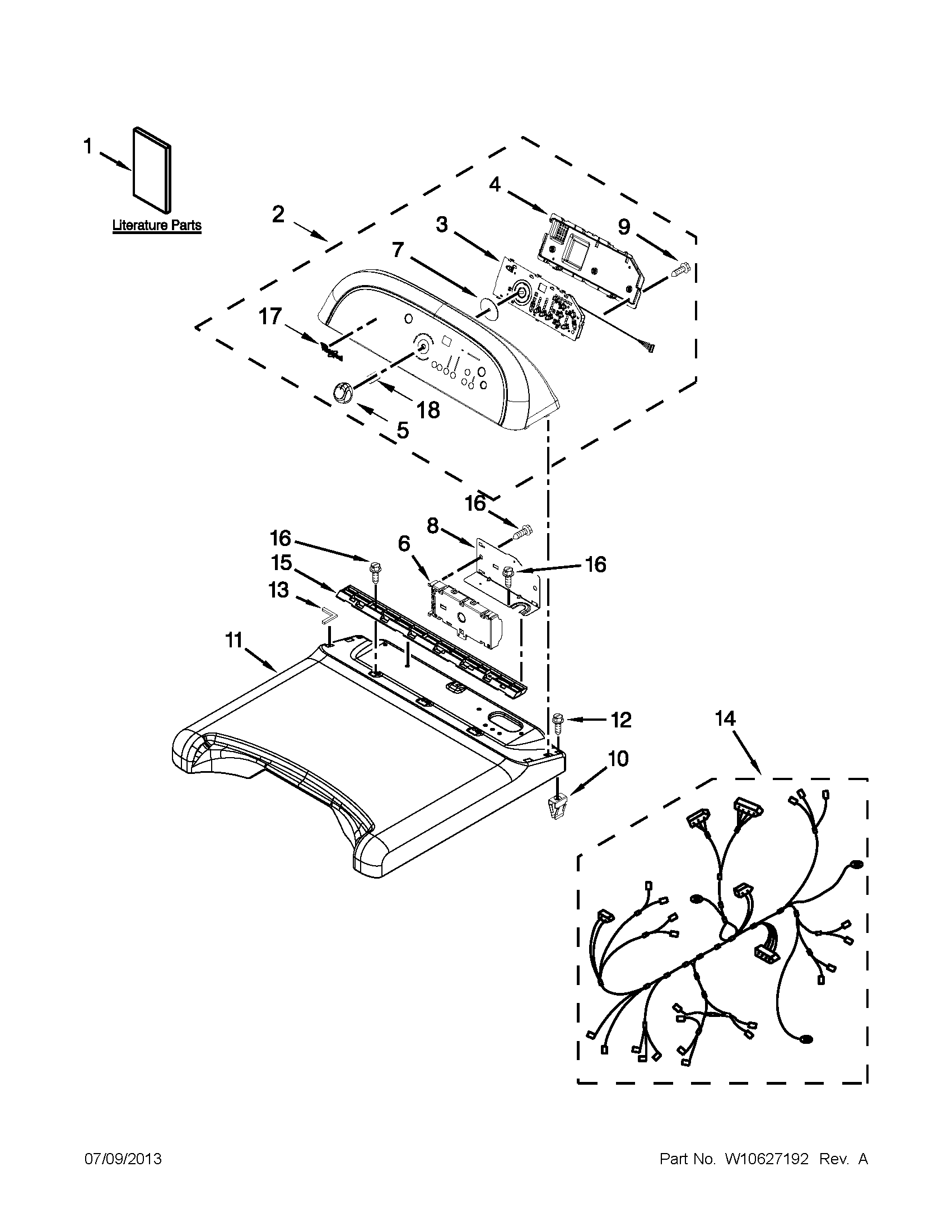 Top and console parts