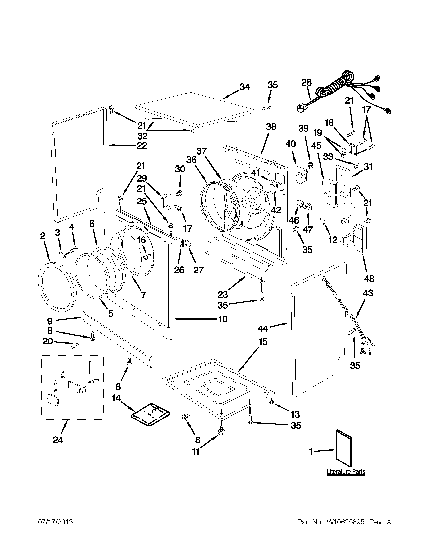 Cabinet and door parts