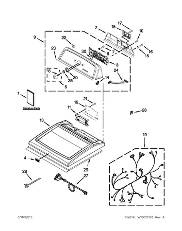 Top and console parts