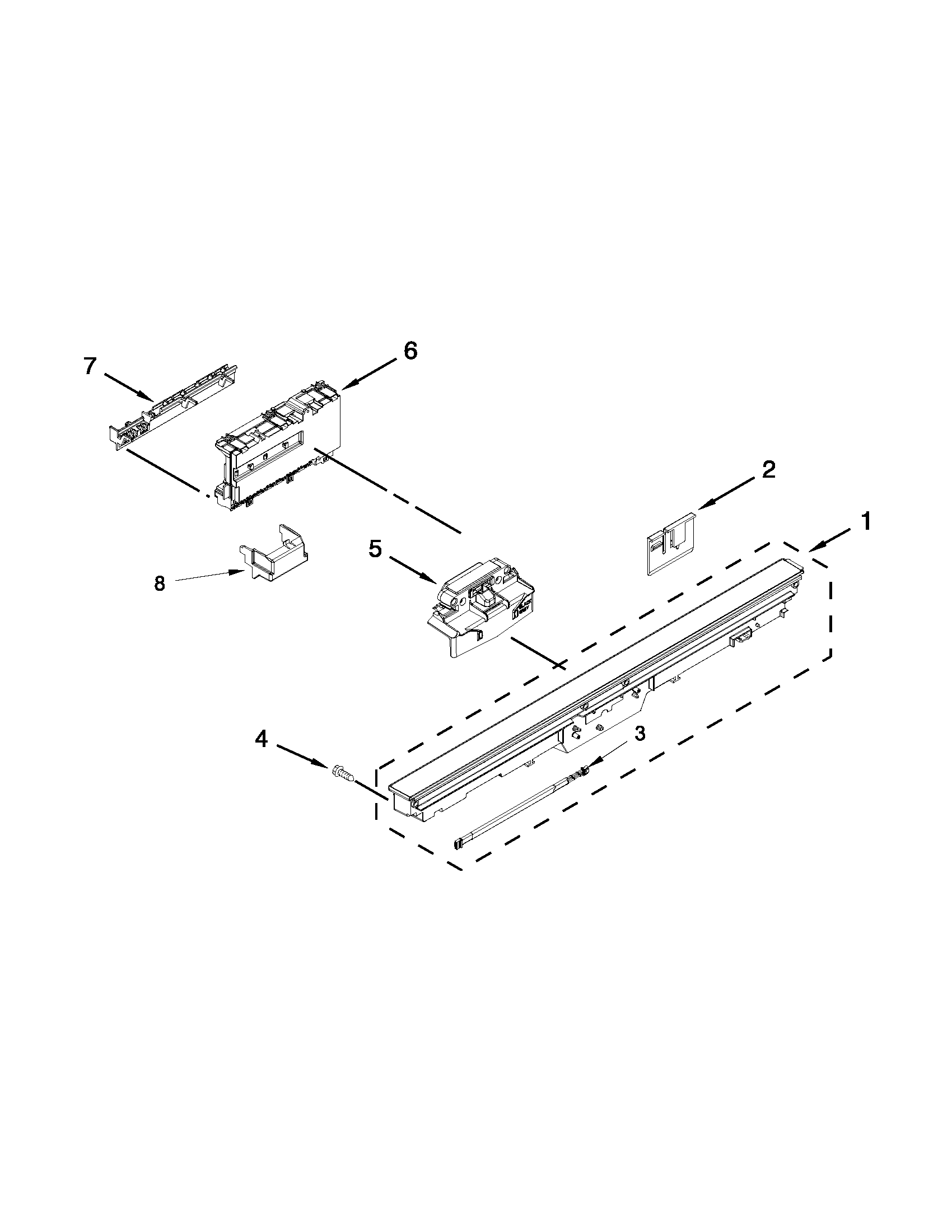 Control panel and latch parts