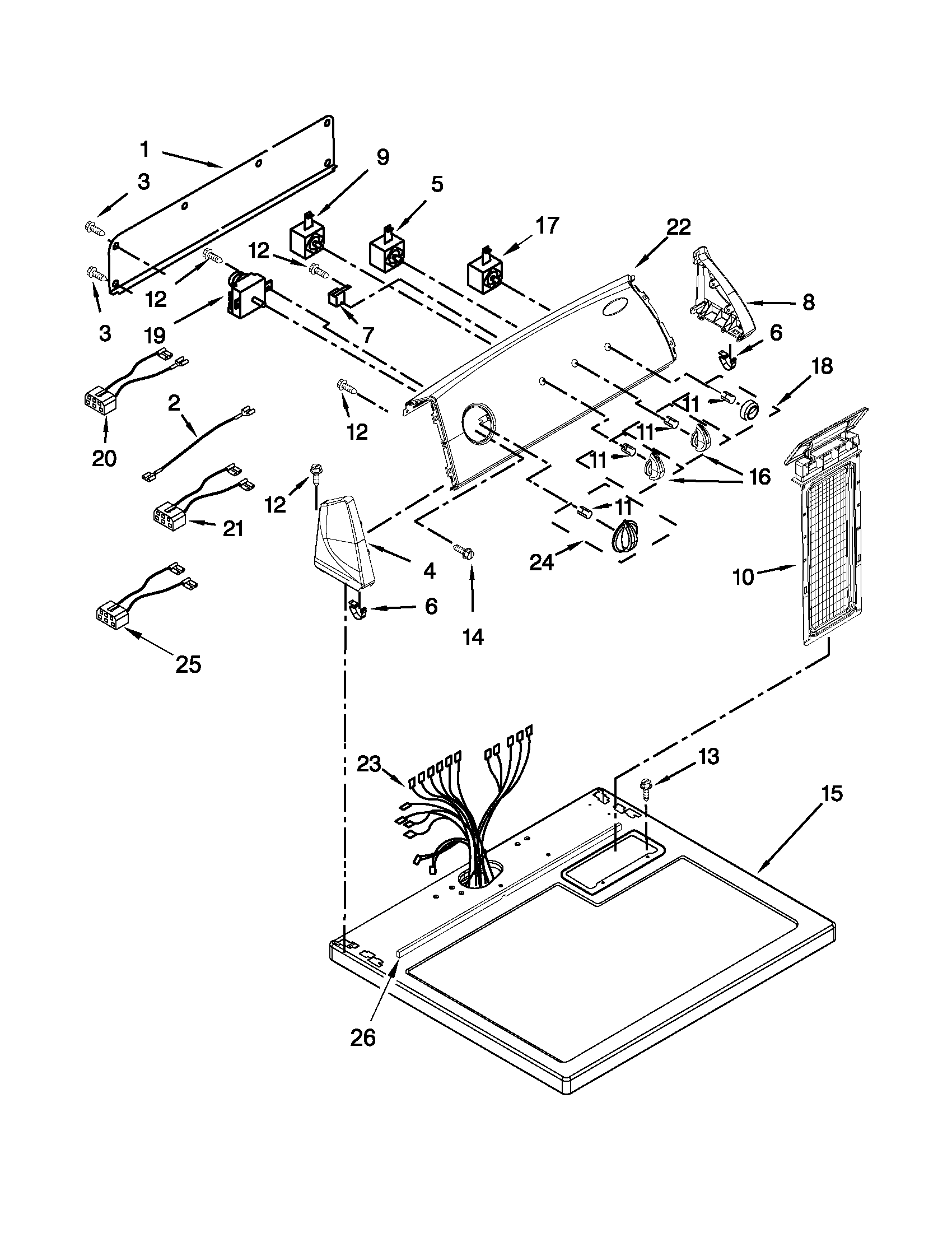 Top and console parts