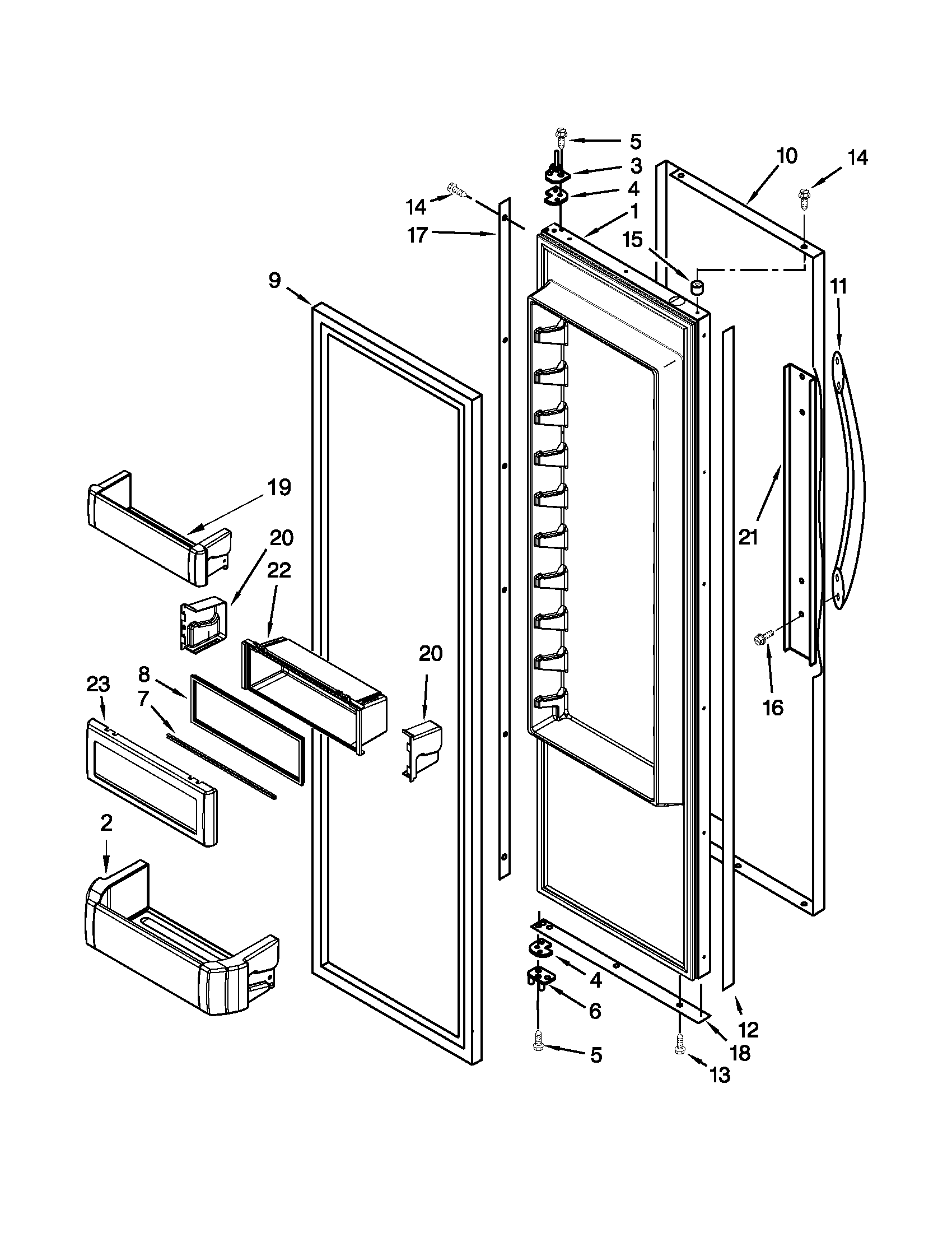 Refrigerator door parts