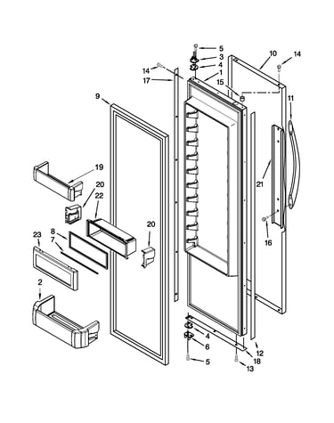 Refrigerator door parts
