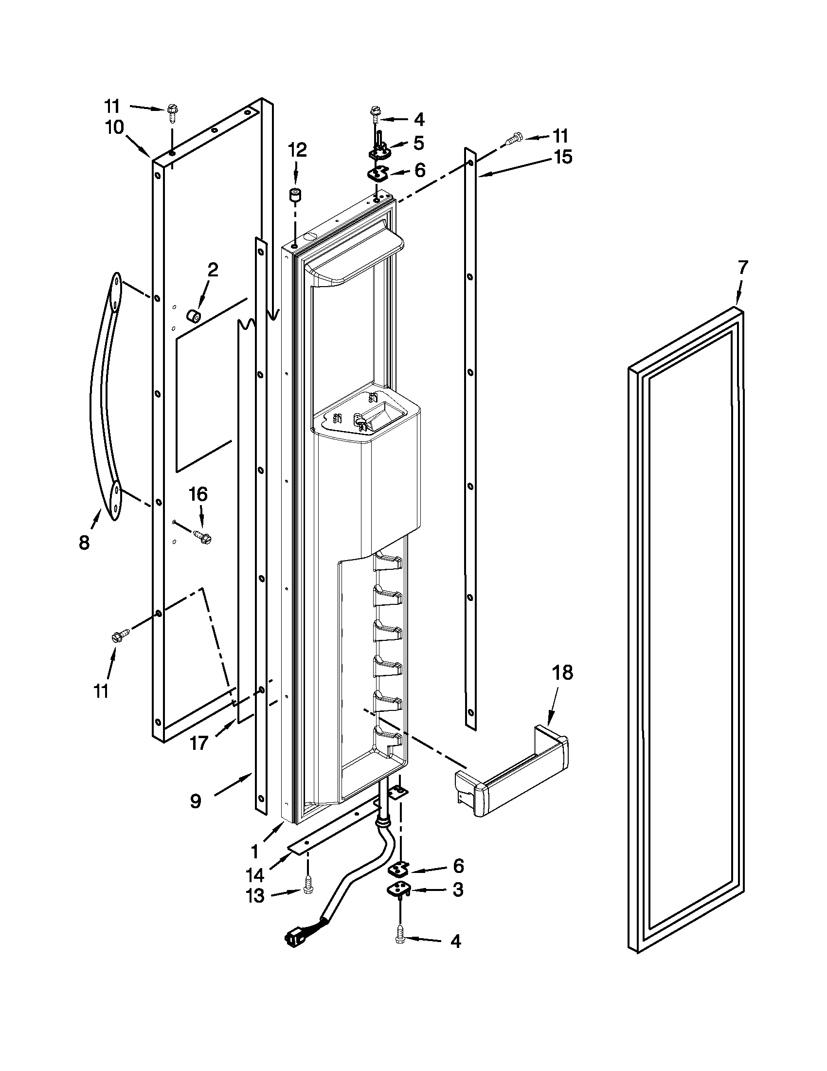 Freezer door parts