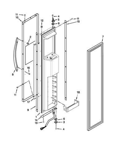 Freezer door parts